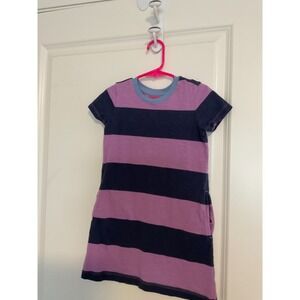 PRIMARY size 4-5 little girls purple stripe cotton T-shirt dress